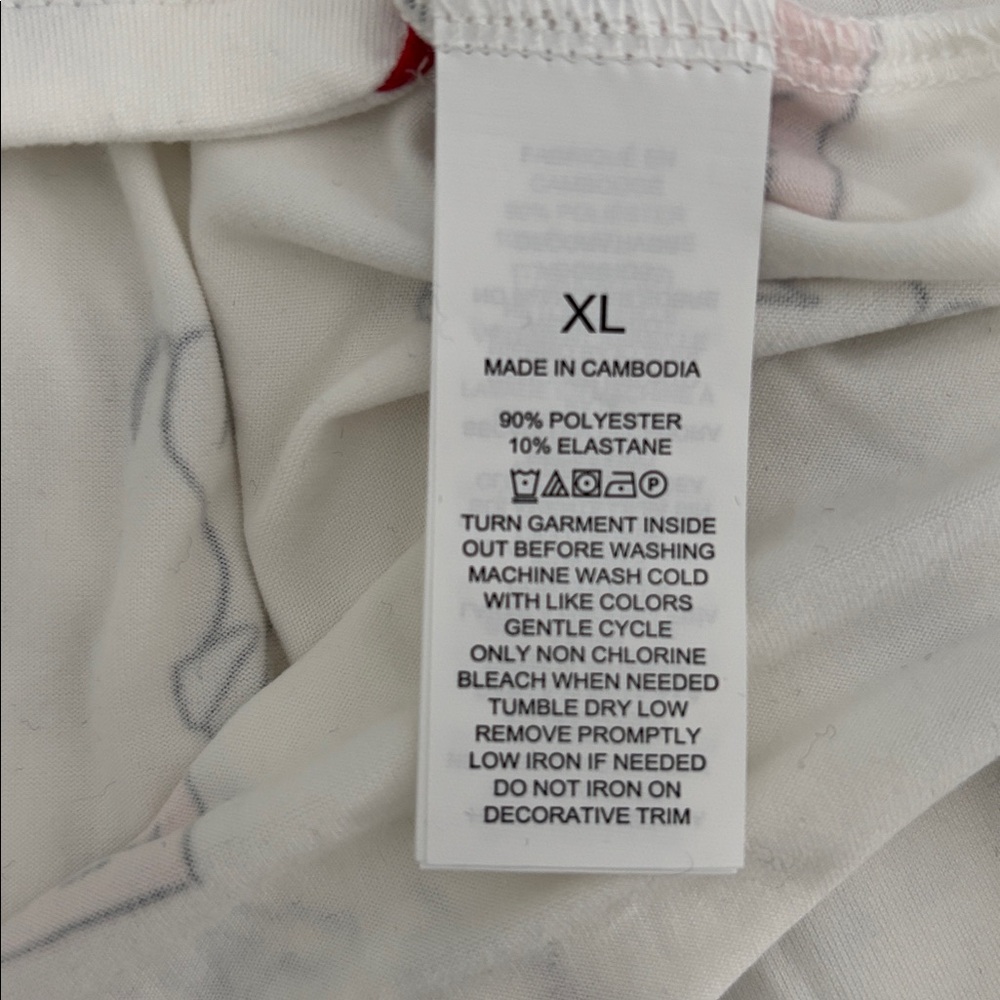 NWT Kate Spade Dog Print Long Sleeve Pajamas Cream, Black and Red Size XL Preppy - Picture 14 of 14